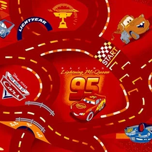Ковролін AW WORLD OF CARS 10 4 червоний з малюнком