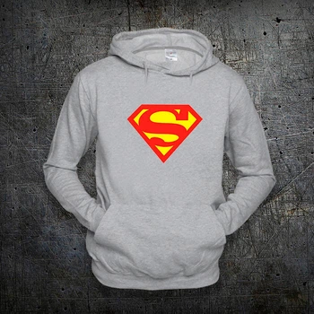Худи Fruit of the Loom Супермен Логотип Superman Logo Серый L (1491090)