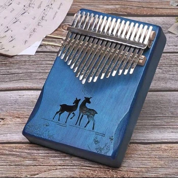 Калимба Музыкальный инструмент 17 key Kalimba Blue 2 Deer