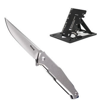 Нож складной Ruike P108-SF Серый + Мультитул набор