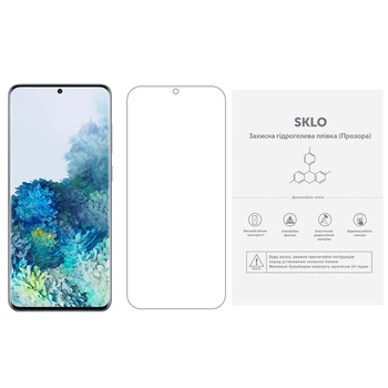 Защитная гидрогелевая пленка SKLO (экран) (тех.пак) для Samsung A730 Galaxy A8+ (2018) Прозрачный