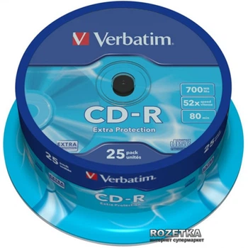 CD-R Verbatim (43432) 700MB 52x Cake, 10шт Extra Protection