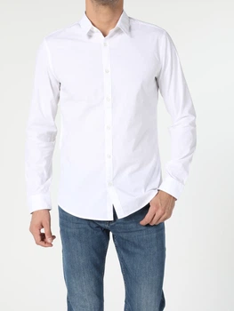 Рубашка хлопковая мужская Colin's CL1041350WHT XS White