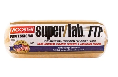 Валик износостойкий (230ммх10мм), высокопроизводительный SUPER/FAB® FTP, для всех видов красок Wooster 9"х3/8"