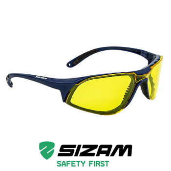 Очки защитные открытого типа c отверстиями на оправе 2811 Sizam X-Spec желтые 35068