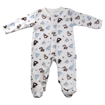 Человечек Nicole baby 190160F Кремовый с мишками 74 см