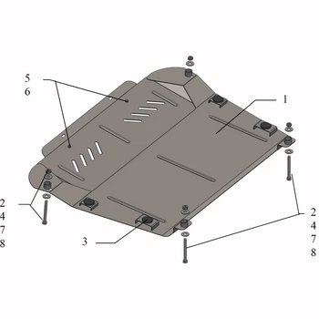Kolchuga Защита двигателя и КПП на Toyota Avalon III '05-12 (ZiPoFlex-оцинковка) [2.0092.00]