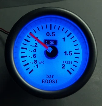 Покажчик тиску турбіни стрілочний Ket Gauge 7707 LED діодний d52мм прилад датчик автомобільний M10601