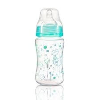 Пляшка антиколікова з широким відвіром 240 мл.(0+) "BabyOno" М\'ятна