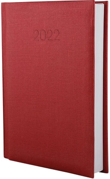 Ежедневник датированный Economix 2022 352 страницы Текстиль красный А6 (E21638-03)