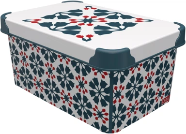 Контейнер для зберігання з кришкою Qutu Style Box Portuguese 5 л (STYLE BOX з/кр. PORTUGUESE 5 л)