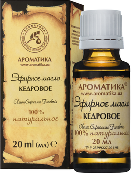Эфирное масло Ароматика Кедровое 20 мл (4820031052719)