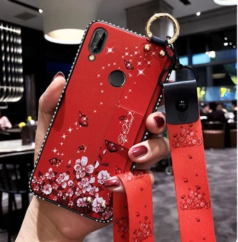 Чехол Lanyard для Xiaomi Redmi Note 7 / Note 7 Pro Global бампер с ремешком Red