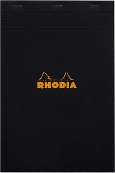 Блокнот Rhodia Pad №19 A4+ чорний в клітинку