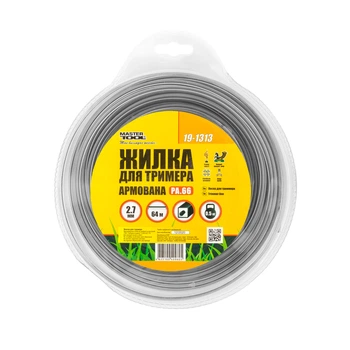 Леска для триммера Mastertool КВАДРАТ АРМИРОВАННЫЙ 2.70 мм 64 м (блистер) 19-1313