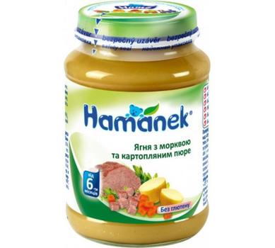 Пюре Hamanek Ягня з Морквою та картопляним пюре 190 г (bc-345393)