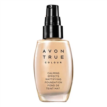 Матирующий тональный крем Avon True Colour с успокаивающим эффектом «Спокойное сияние» Nude Натуральный 30 мл