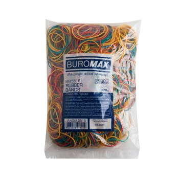 Резинки для денег Buromax Jobmax 500 г ассорти (BM.5516)