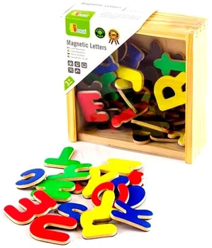 Набор магнитных букв Viga Toys Английские заглавные и строчные 52 шт (50324)