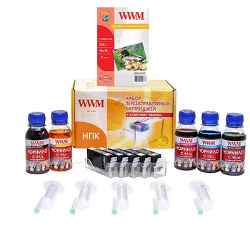 ПЗК Картриджі для Canon PIXMA MP540 WWM BP/B/C/M/Y 5х100г RC.CLI521ARC