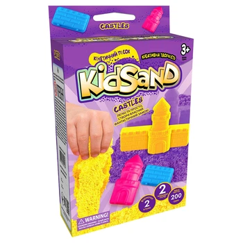 Набор креативного творчества "Кинетический песок"KidSand" Danko Toys KS-05 мини, 200 г, укр Castles Violet