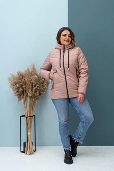 Куртка женская демисезонная с капюшоном MODA 00103 M (46) Светло-бежевый (M -00103 /1 А)