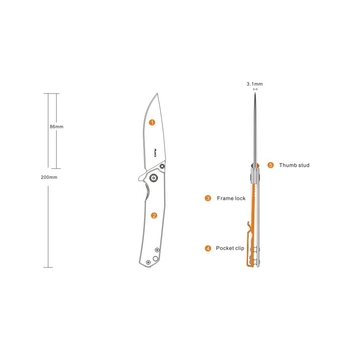 Практичный EDC-нож складной Ruike P801-SF из стали