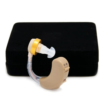 Слуховой аппарат аналоговый Axon V-163, Бежевый усилитель заушный для улучшения слуха (1008428-Beige)