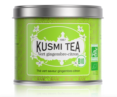 Зелений органічний чай Kusmi Tea Green Ginger Lemon з/б 100 г