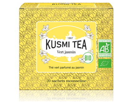 Зеленый чай органический Kusmi Tea Jasmine в пакетиках 20 шт