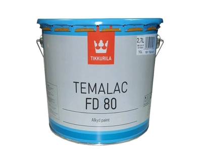 Эмаль алкидная TIKKURILA TEMALAC FD 80 антикоррозионная, TCL-транспарентная, 2,7л