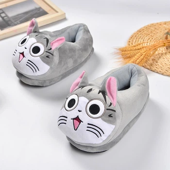 Капці кігурумі котик чи Kigurumi Домашні Сірі Плюшеві тканинні 35-43 (3015)