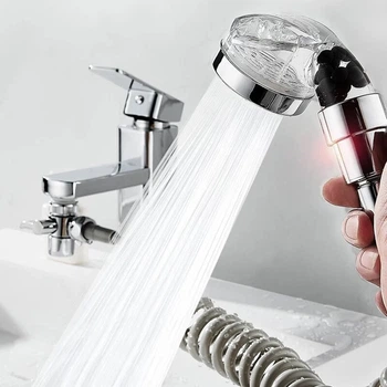 Душова насадка на кран із перемикачем на змішувач із турмаліном Modified Faucet With external Shower