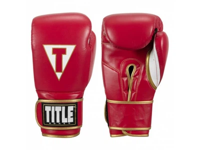 Рукавички тренувальні TITLE Boxeo Mexican Leather Training Gloves Quatro 16 унцій червоний/білий (5174)