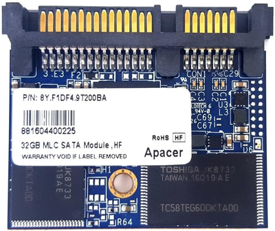 Накопитель SSD 32GB Apacer 1.8" SATAIII MLC (8Y.F1DF4.9T200BA) - Refubrished