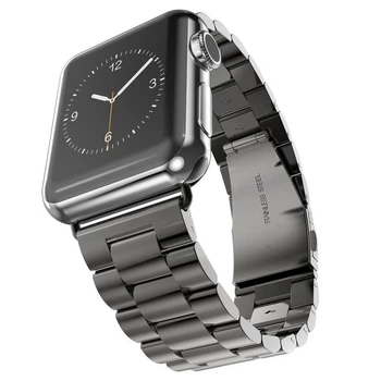 Металевий ремінець Fruct 3-Bead Metal Band для Apple Watch 42/44/45/46/49 mm Black