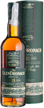 Виски GlenDronach 15уо Revival 0.7 л 46% в тубусе (5060399687287)