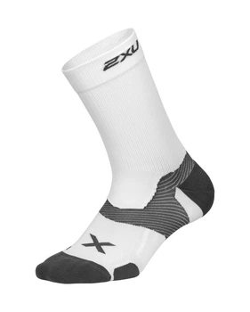 Компресійні спортивні шкарпетки 2XU, Vectr Cushion Crew, S (35-38), білий/сірий