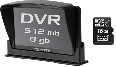 GPS Навигатор Видеорегистратор COYOTE&nbsp;935 DVR Double Hector 512mb 8gb с картами для грузового и легкового транспорта + MicroSD карта памяти 16GB