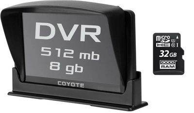 GPS Навігатор Відеореєстратор COYOTE 935 DVR Double Hector 512mb 8gb з картами для вантажного і легкового транспорту + MicroSD карта пам'яті 32GB