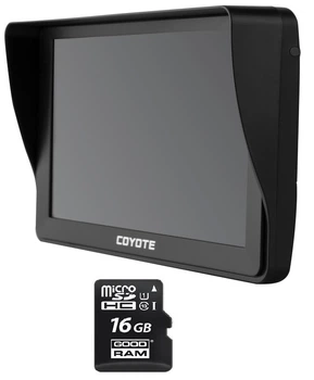 GPS навигатор COYOTE 760 Convoy Star 128mb 4gb 7 дюймов с Картами для легкового и грузового транспорта + MicroSD карта памяти 16GB