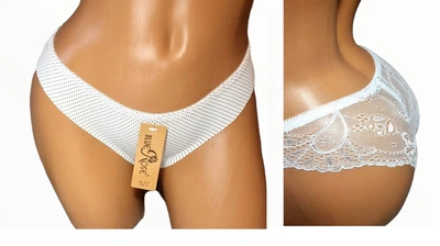 Женские кружевные трусики Blue Rose 3010 Размер XL Белый