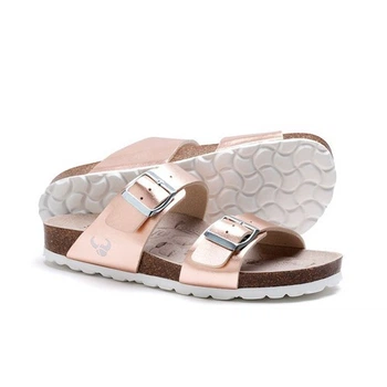 Шлепанцы SUECOS Iris Nabuk Rosa Mеtallizzato женские "Розовое золото" р.39