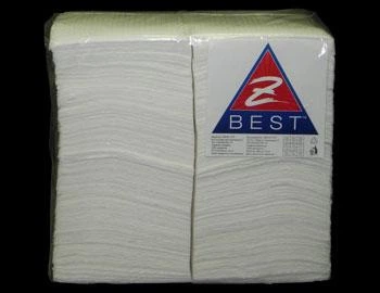 Серветки паперові Z best 400 шт 23 х 23 см білі 26038