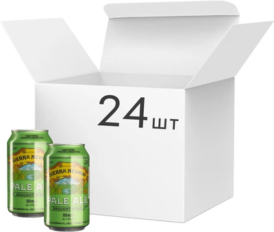 Упаковка пива Sierra Nevada Draught Style Pale Ale світле фільтроване 5% 0.355 л x 24 шт (0837835311458_083783531145)