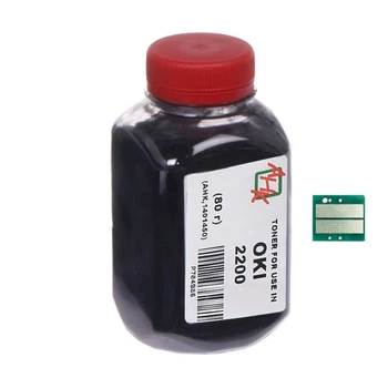 Тонер и Чип для OKI B2200 АНК Black 80г 1400559