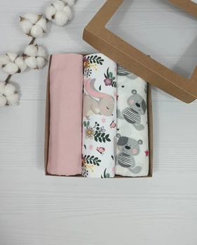 Набор пеленок для новорожденных: непромокаемые и фланелевые a.l.babybox Зайка на полянке Разноцветный
