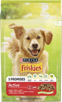Сухой корм для взрослых активных собак Purina Friskies с говядиной
