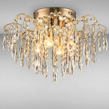 Люстра кришталева стельова Light House SRS-16214/4+4 золото