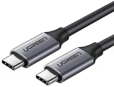 Кабель Ugreen US161 Type-C-Type-C 60W 3A Gen1 5Gbps Cable 1.5 м Gray (UGR-50751)